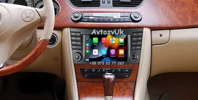 Android 14 Mercedes Benz w211 E-Class CLK CLS 2 дин CarPlay Магнитола