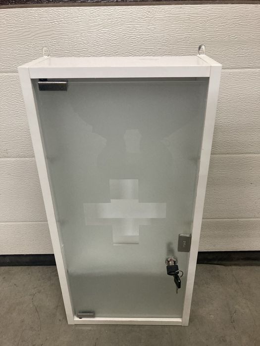 Apreczka ścienna szafka medyczna zamykana klucz BHP na leki