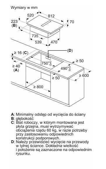 Płyta indukcyjna zintegrowana z wyciągiem Siemens EX875LX67E od ręki!!