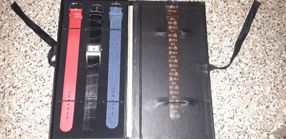 Estojo Relógio com 3 Braceletes Pier Carlo D'Alessio