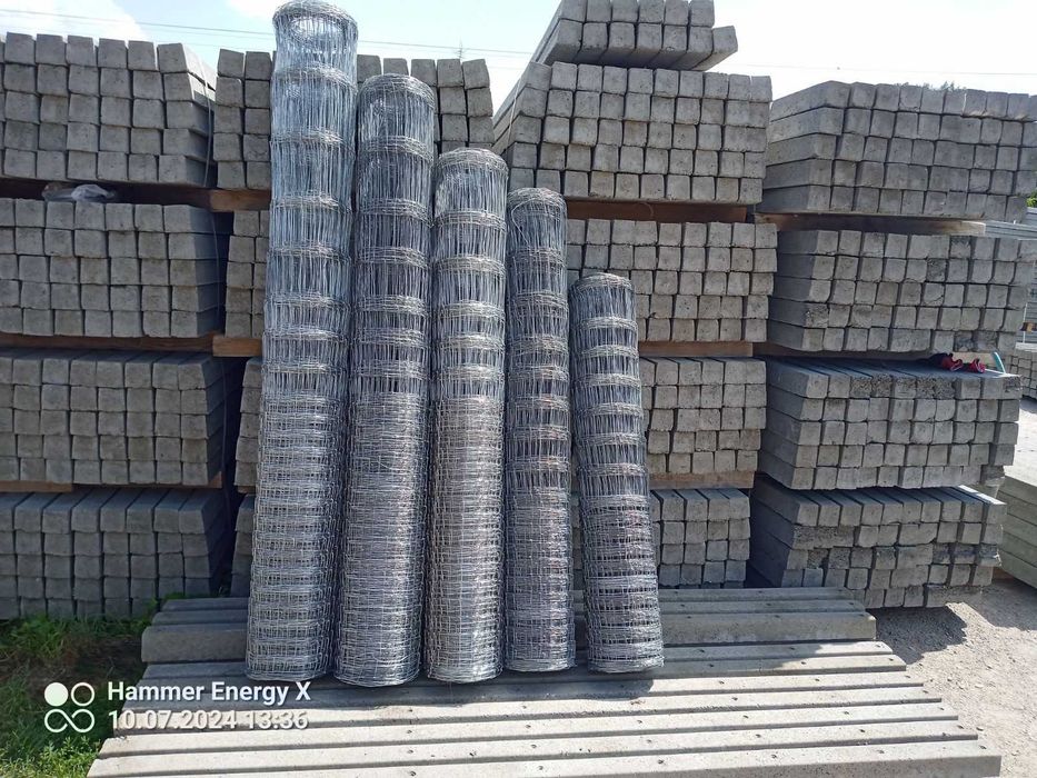 Słupek betonowy 18zł / h-1,8m Producent Siatka leśna Ogrodzenie leśne