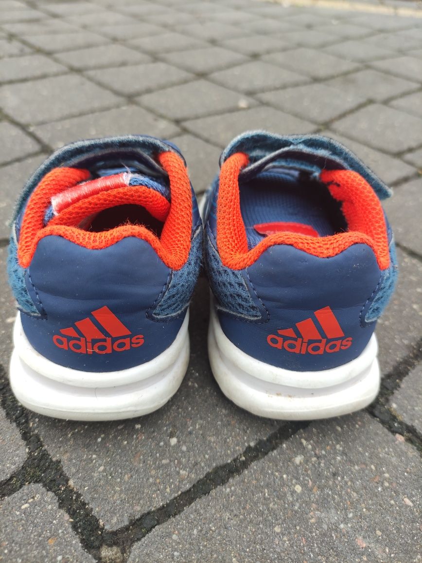 Buty ADIDAS r 22  niebieskie białe pomarańczowe Adidasy