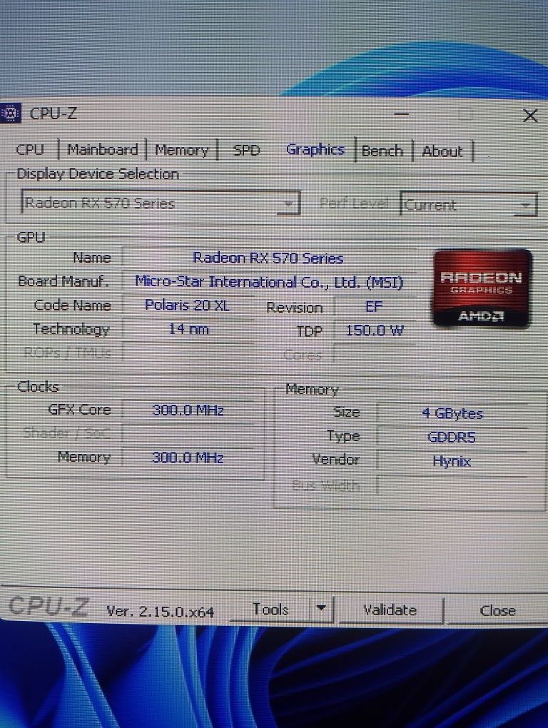 Відеокарта MSI RX570 на 4GB