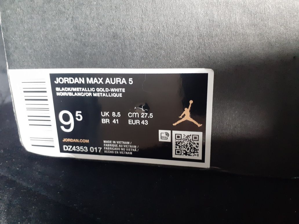 Jordan buty max aura 5 roz 43 skóra