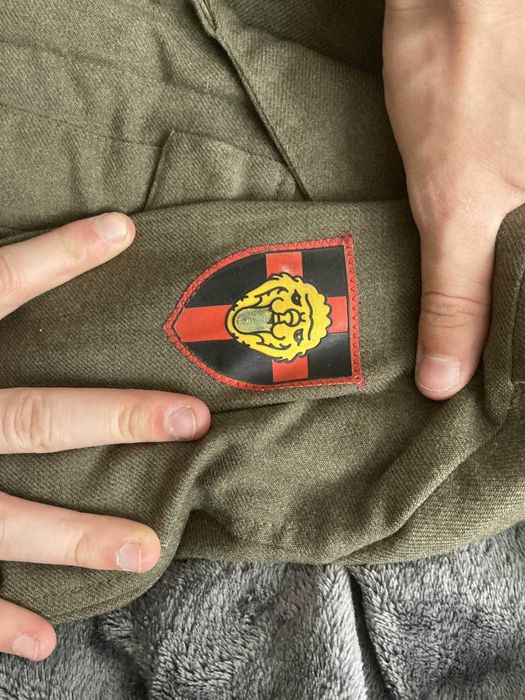 Oryginalny mundur wojskowy ABL (Belgia 1967) – marynarka, spodnie, pas