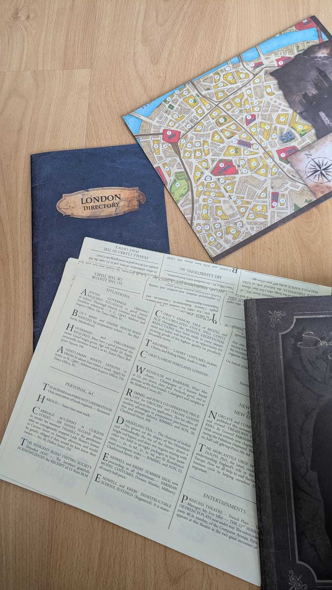 Jogo de tabuleiro Sherlock Holmes - The Thames Murders (em inlgês)