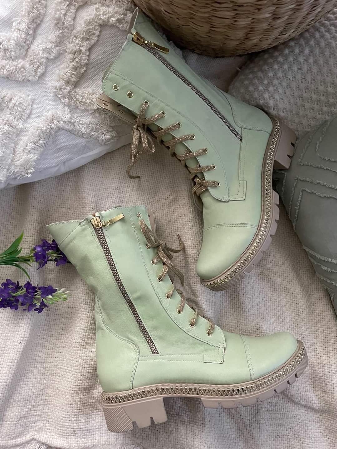 Eleganckie botki workery naturalna skóra kolory