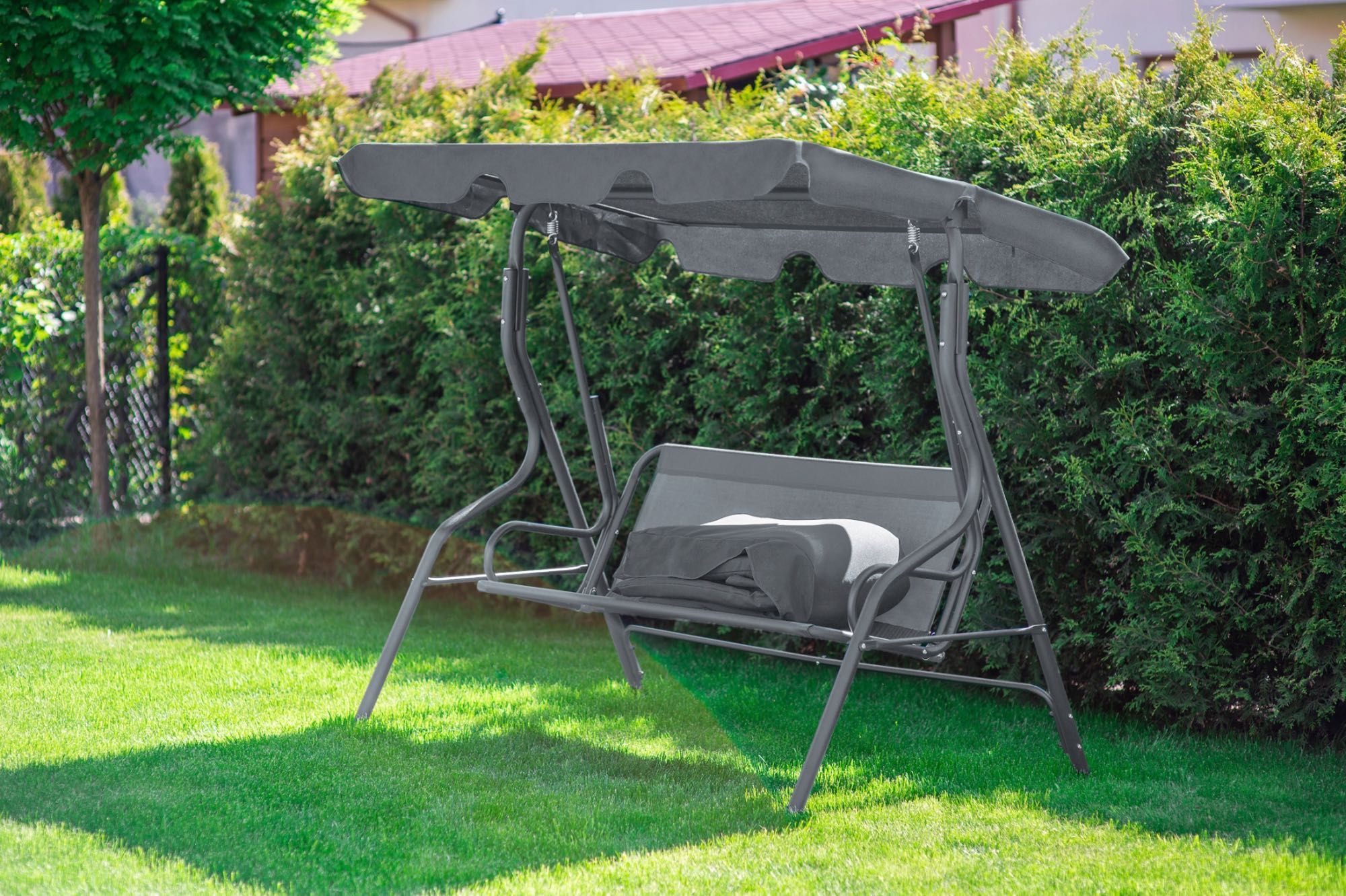 Huśtawka Ogrodowa Relax 3-os. + Miękki Materac GRATIS!