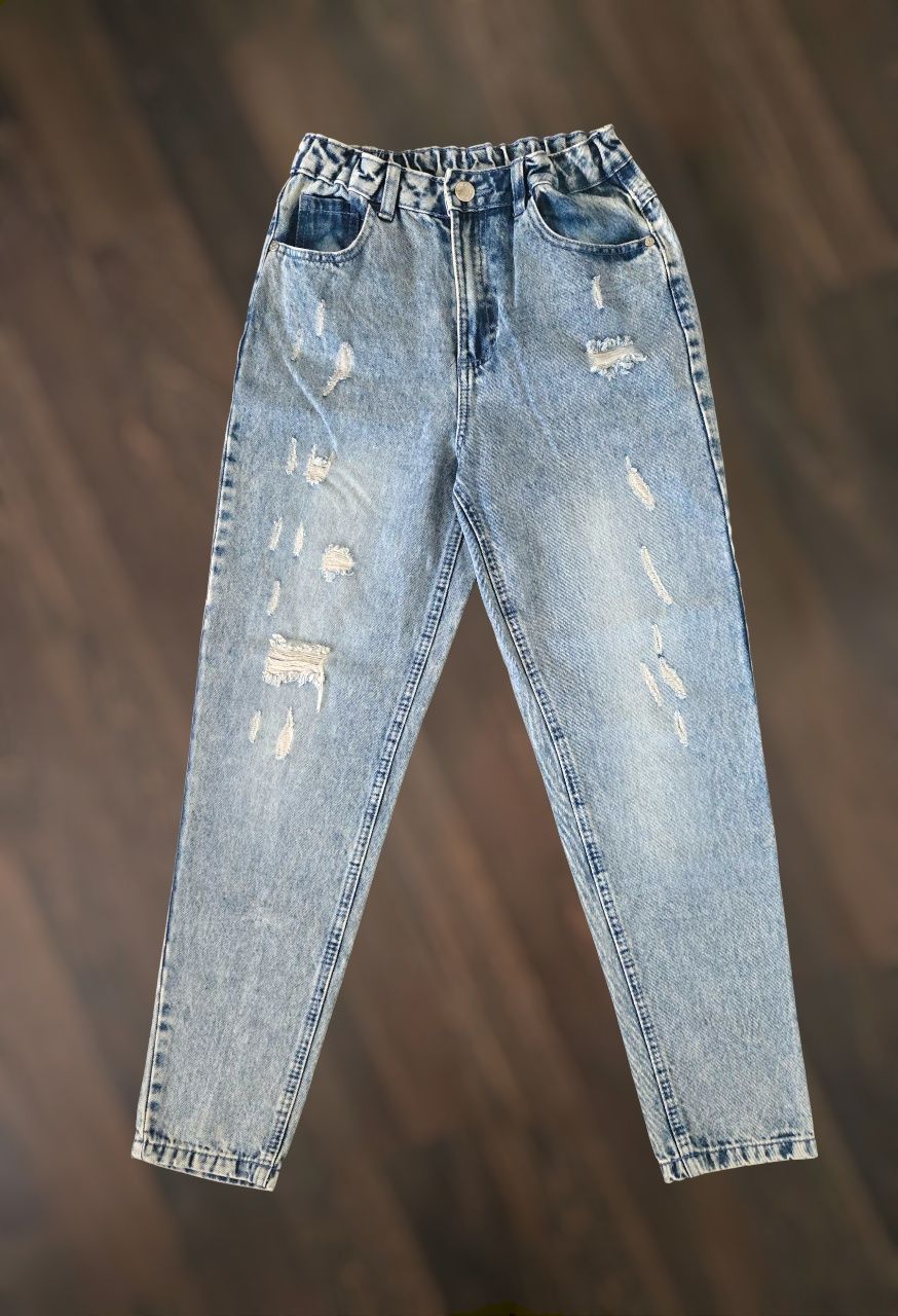 Jeansy Dziewczęce DESTINATION  Mom Fit, Rozmiar 158, Jak Nowe