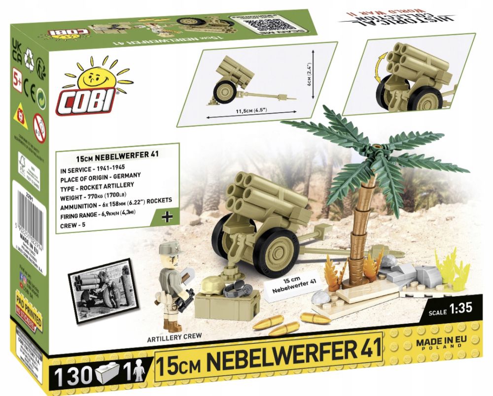 COBI 2291 15 CM NEBELWERFER 41 Klocki 130 EL