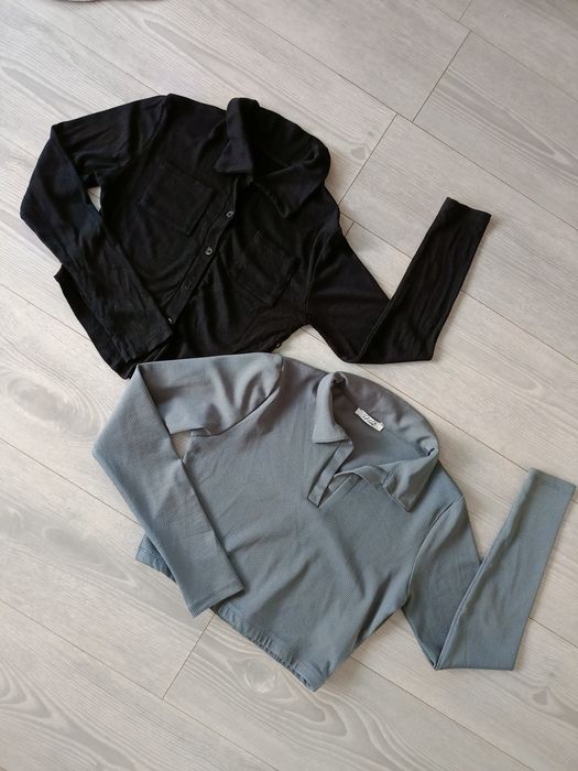 Bluzki długi rękawa crop top S/M