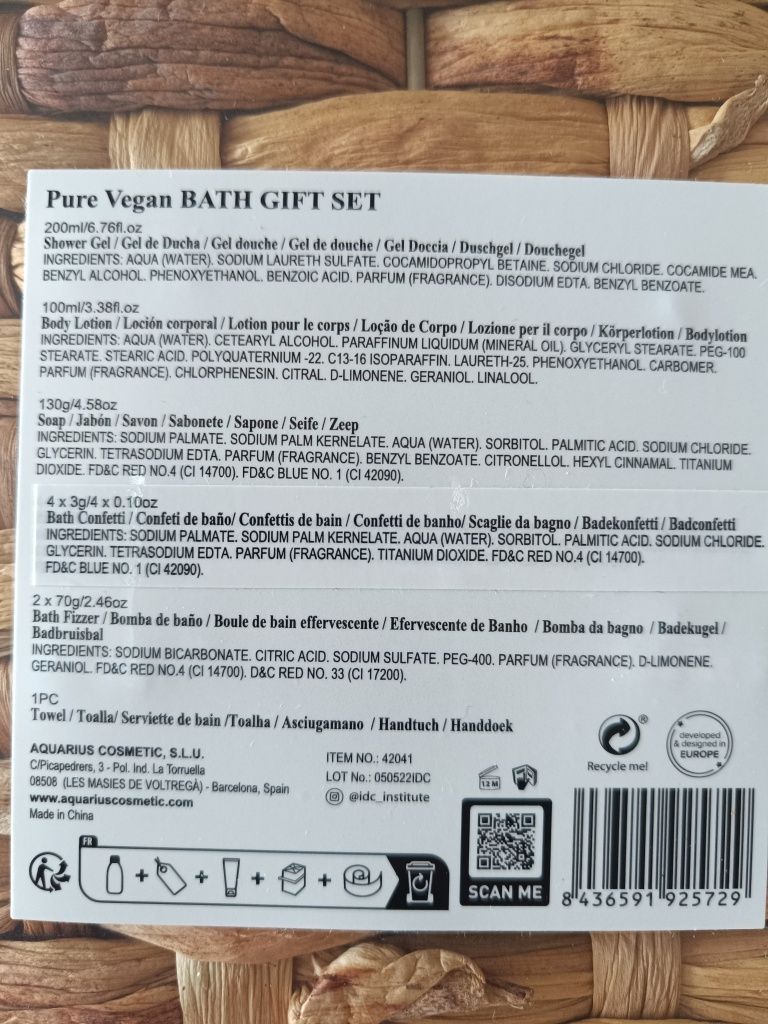 Coffret de banho Pure Vegan