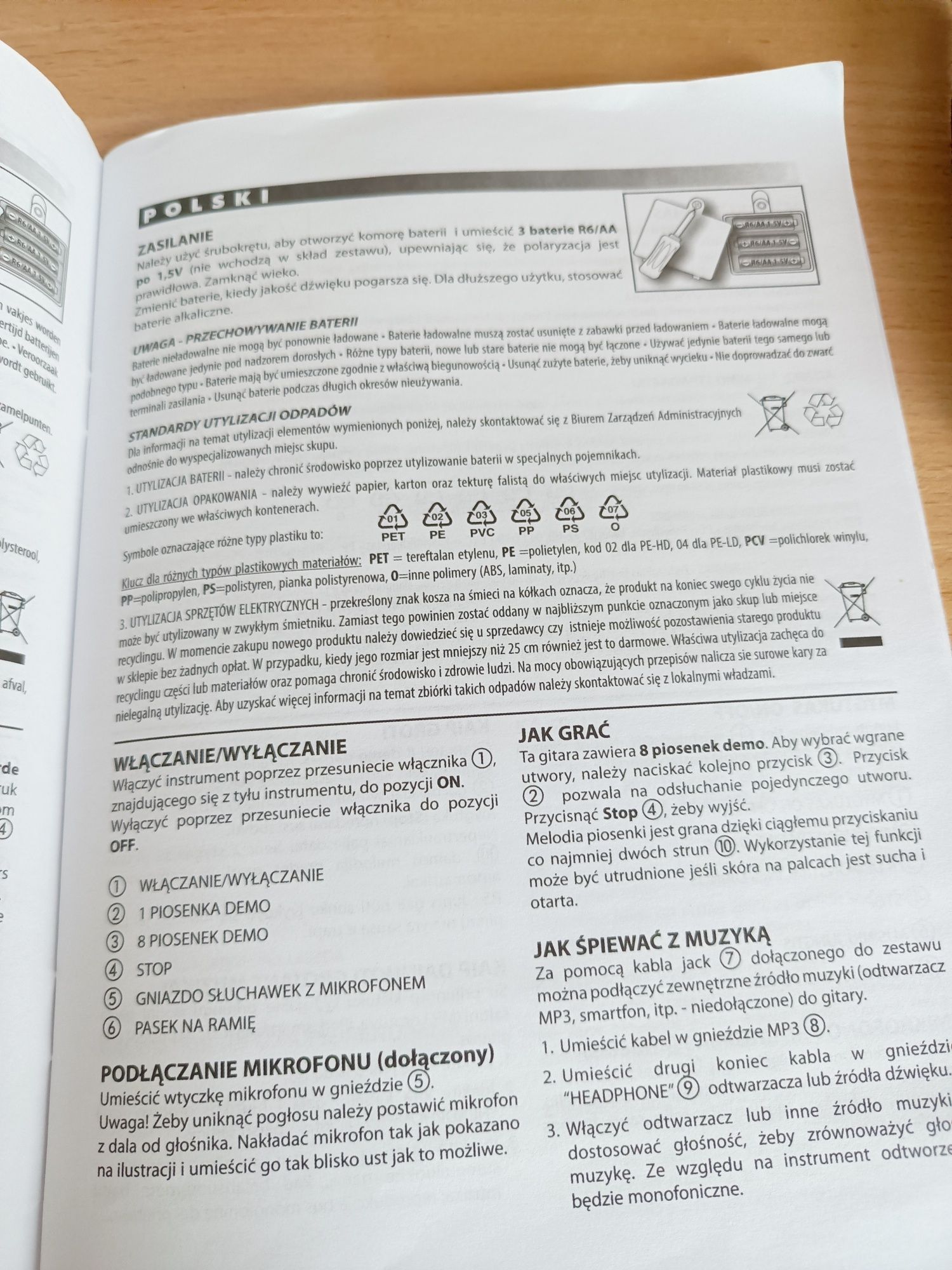 Gitara elektoniczna różowa Rock gitar Bontempi