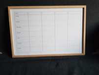 Tablica suchościeralna biała planer 40 x 60