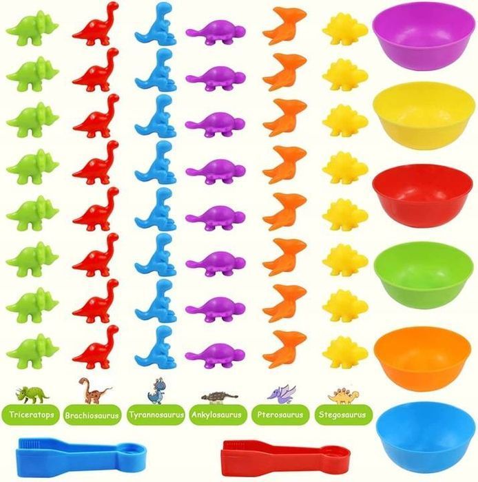 Gra Dinozaury Do Nauki Kolorów I Liczenia Zestaw