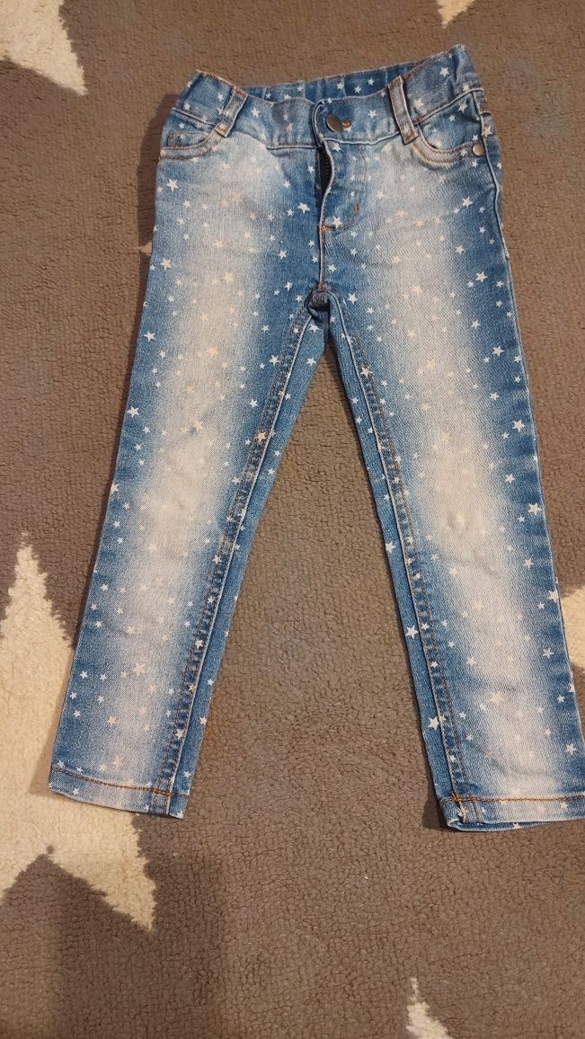 spodnie jeans w gwiazdki 2-3latka