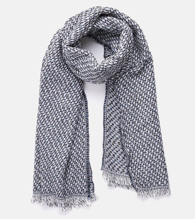 Niebieskobiały szalik Aria