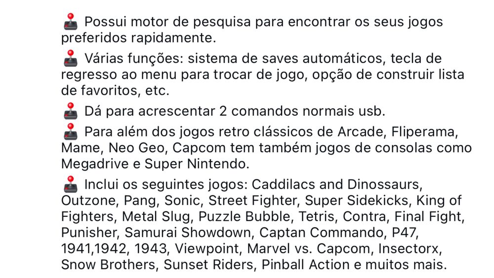 Maquina jogo arcade retro com mais de 26 mil jogos