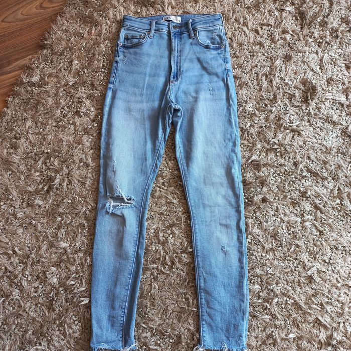 Spodnie damskie jeansowe zara