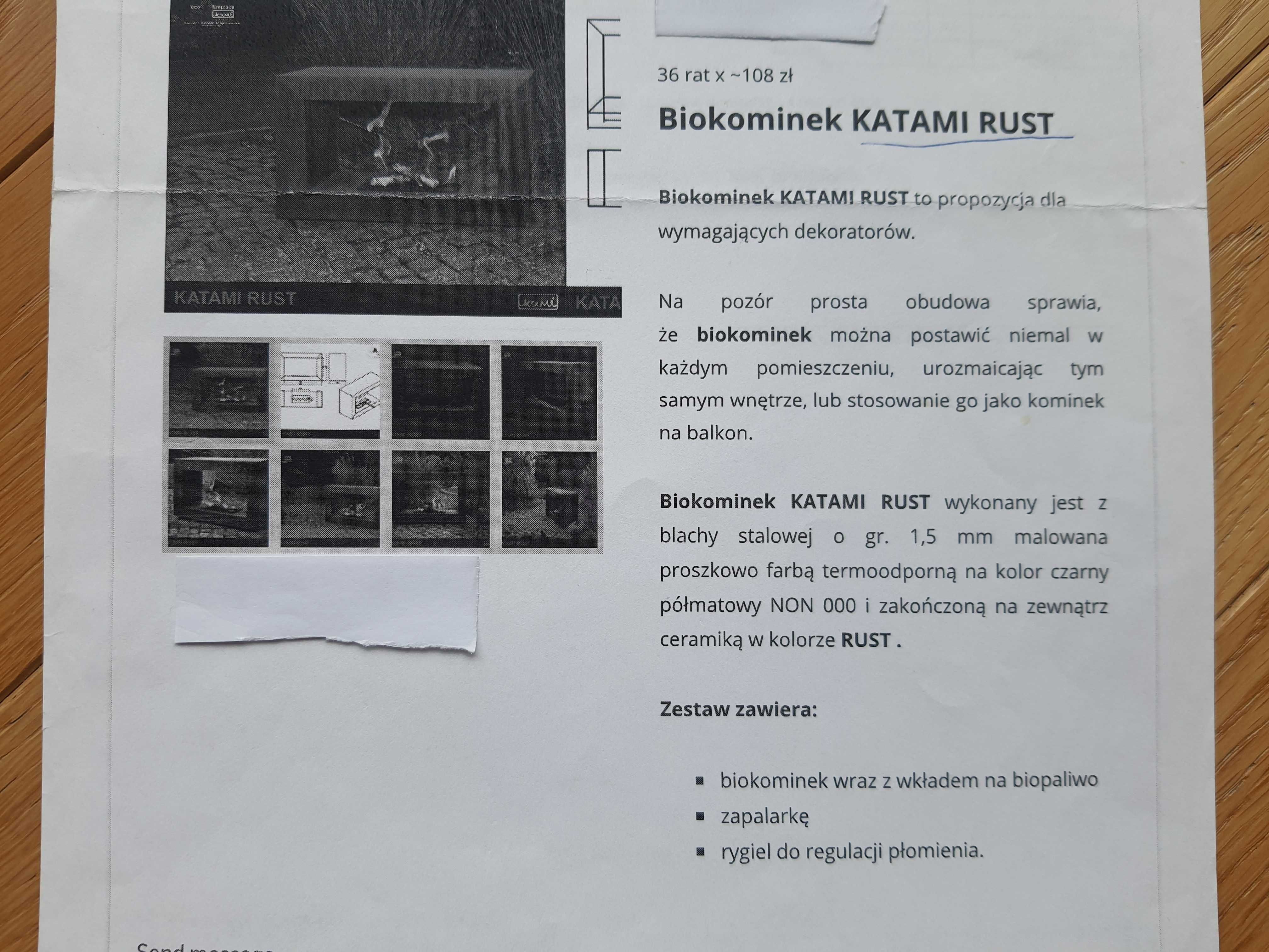 Biokominek KATAMI RUST