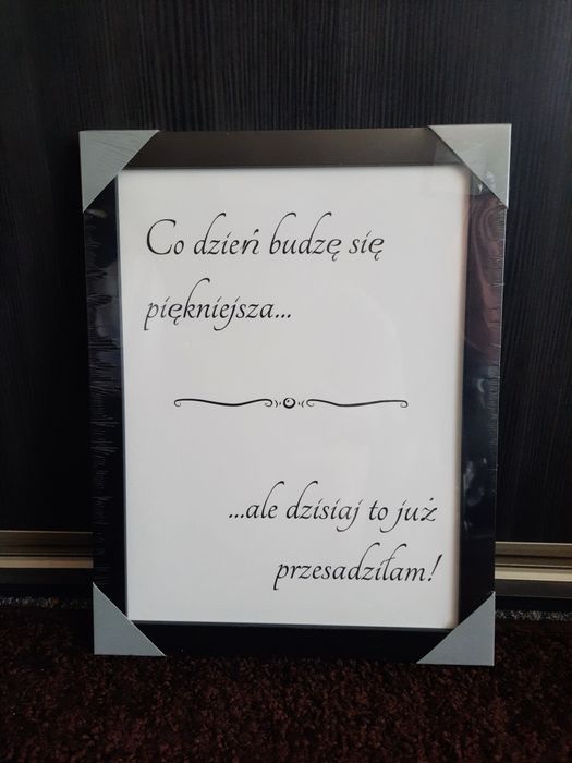 Obraz z tekstem śmieszny obrazek prezent