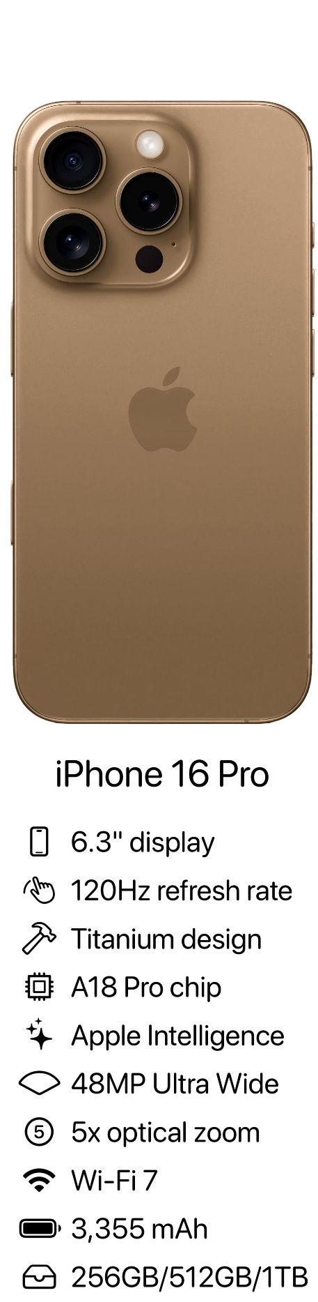 iPhone 16 pro 128 256 512