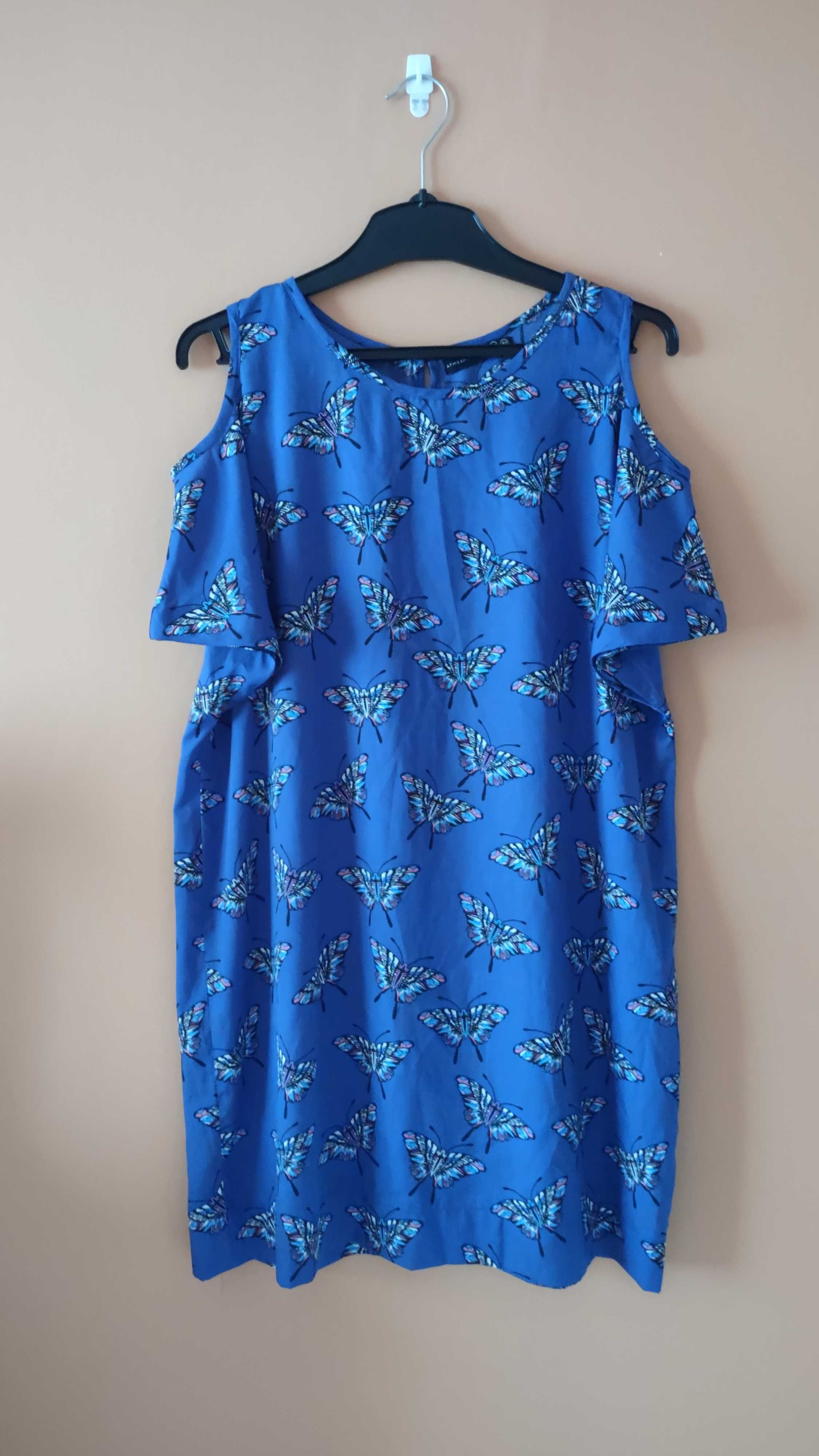 Krótka letnia sukienka w motyle L/XL Atmosphere