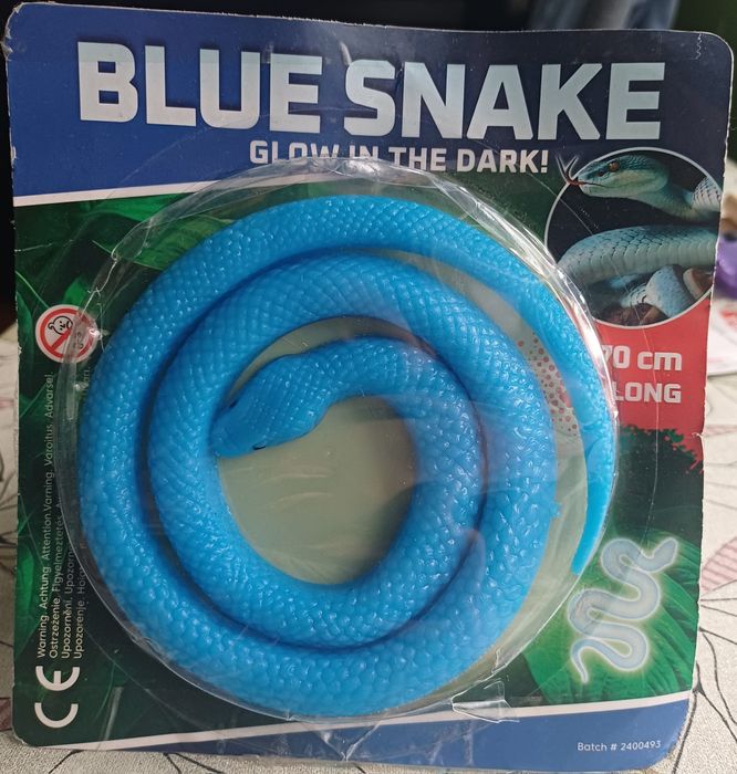 Zabawka gumowy wąż długi 70 cm prezent dla fanów zwierząt I biologii