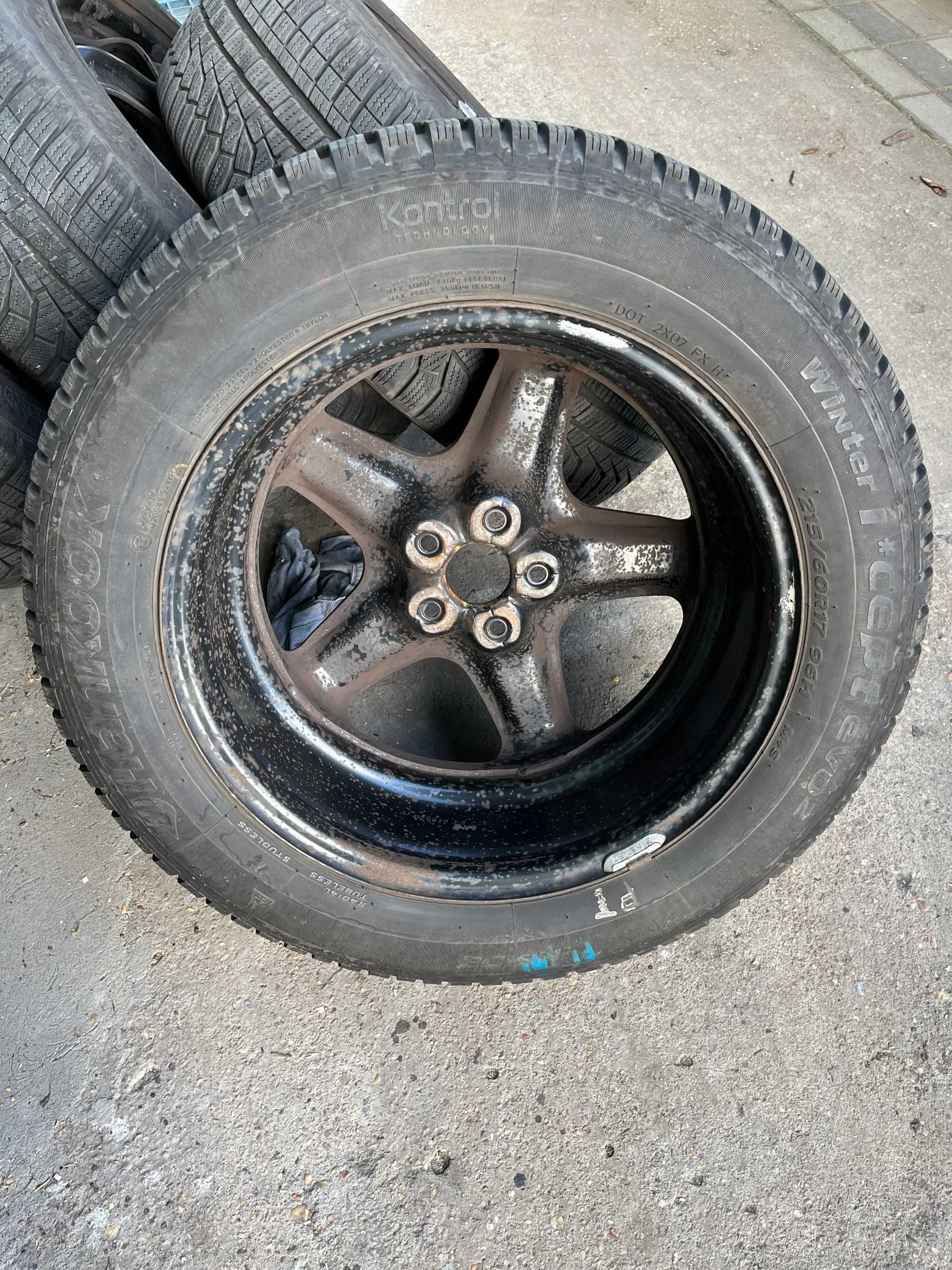 Koła felgi strukturalne 17 5X105 Opel Mokka, Hankook zimowe TPMS