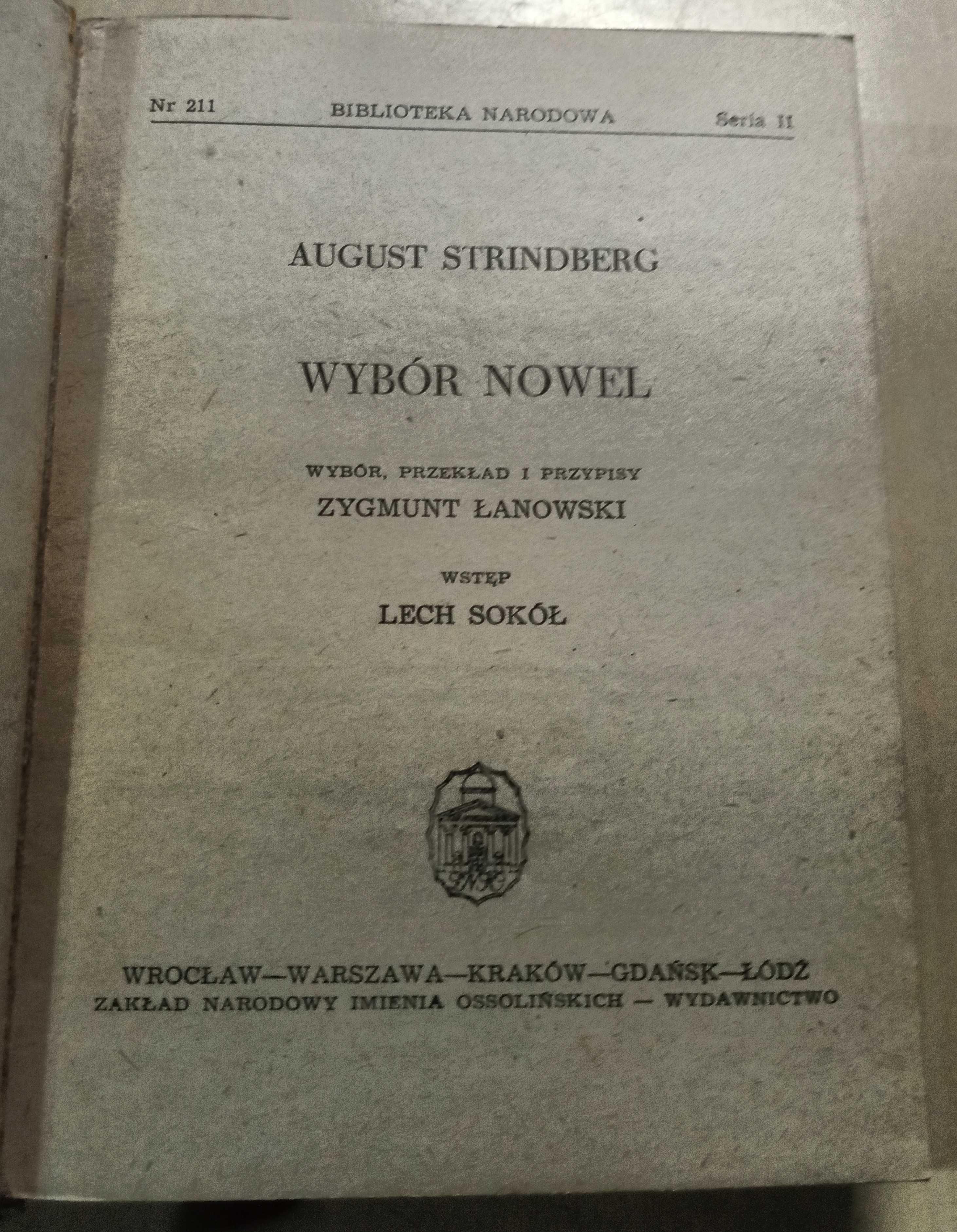 Wybór nowel August Strindberg