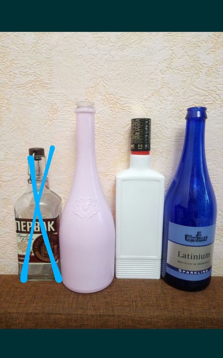 Бутылки для декупажа, тубус от коньяка AleXX