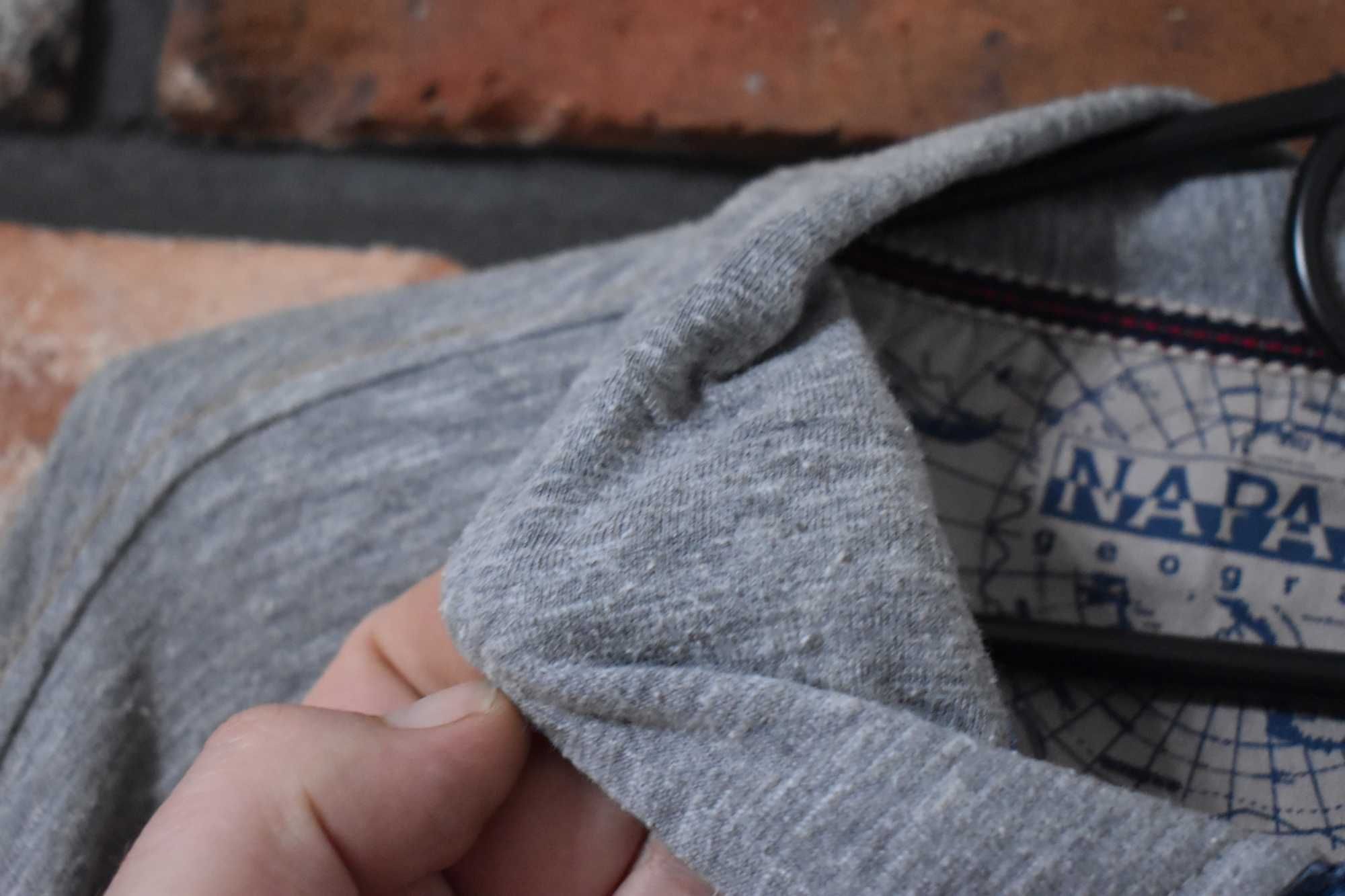 Napapijri szara lekka bluza Polo oryginał super stan XL