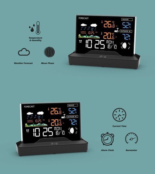NOWA Bezprzewodowa Nowoczesna Stacja Pogodowa z WSZYSTKIMI czujnikami