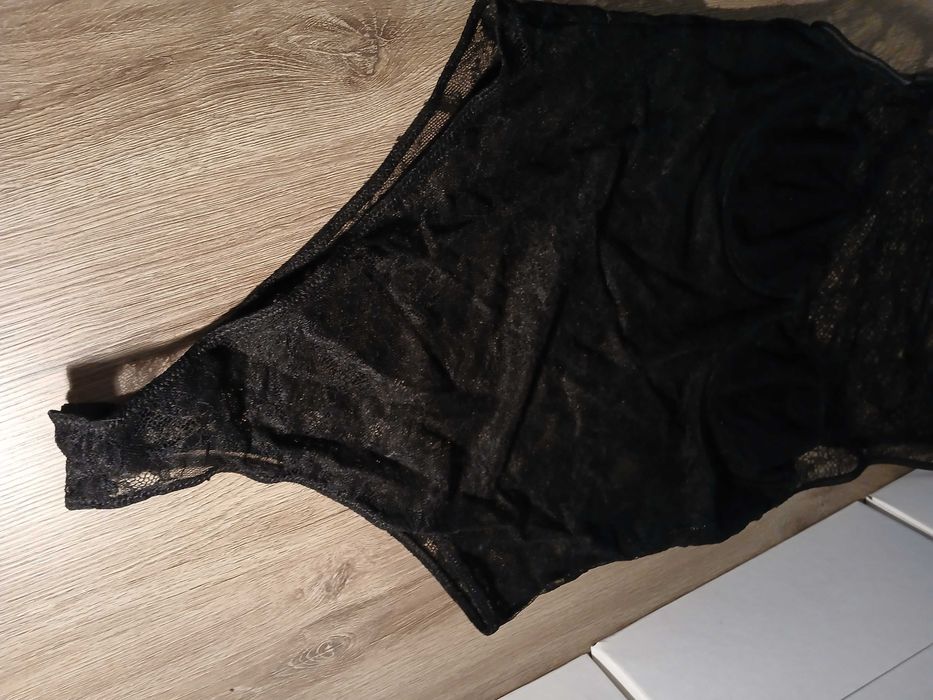 body czarne koronkowe Zara M