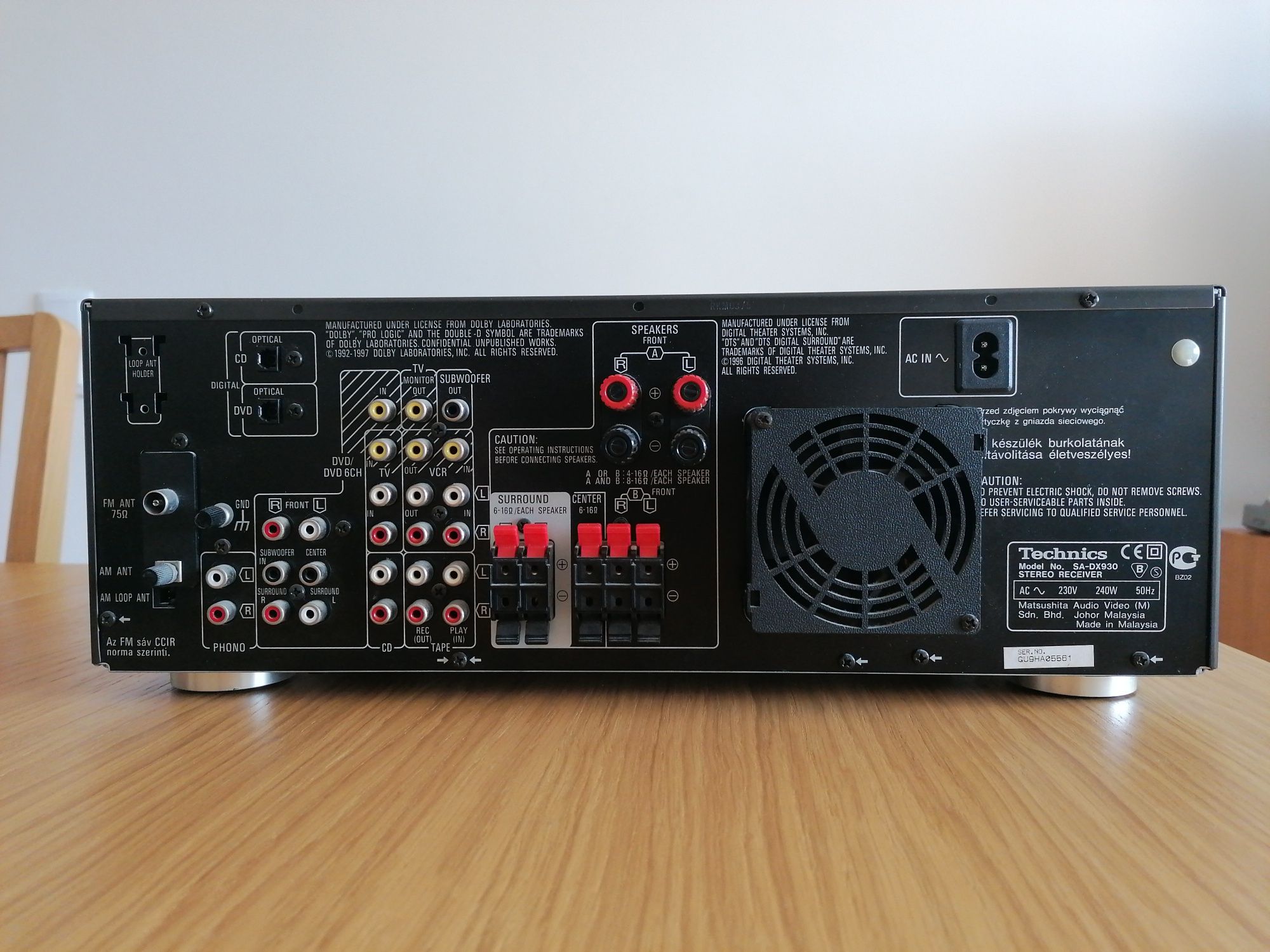 Amplificador Technics SA DX-930 AV Control stereo receiver