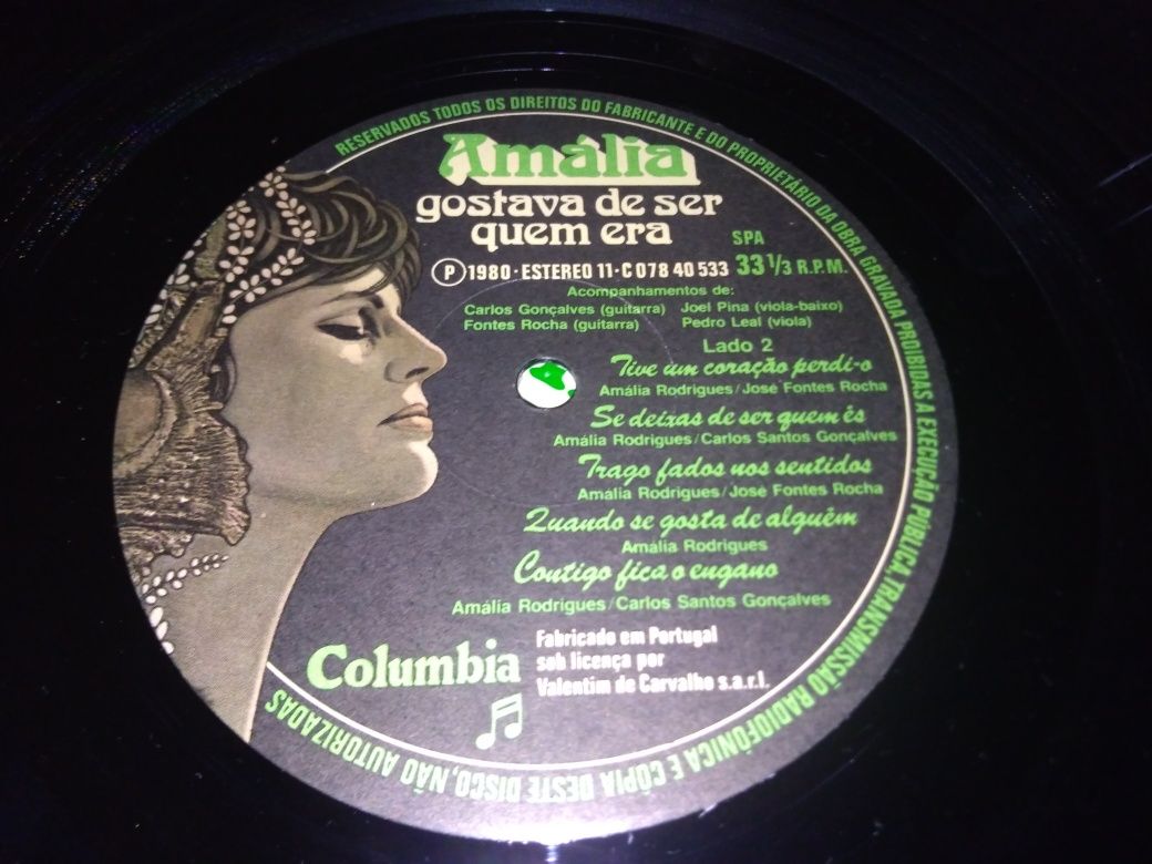 antigo álbum vinil Amália Rodrigues de 1980