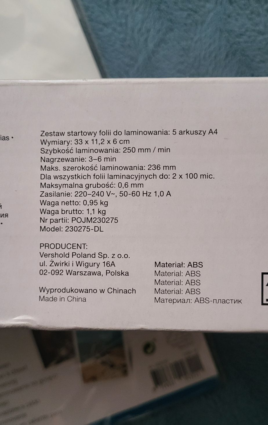 Nowy Laminator A4 + Gratis!