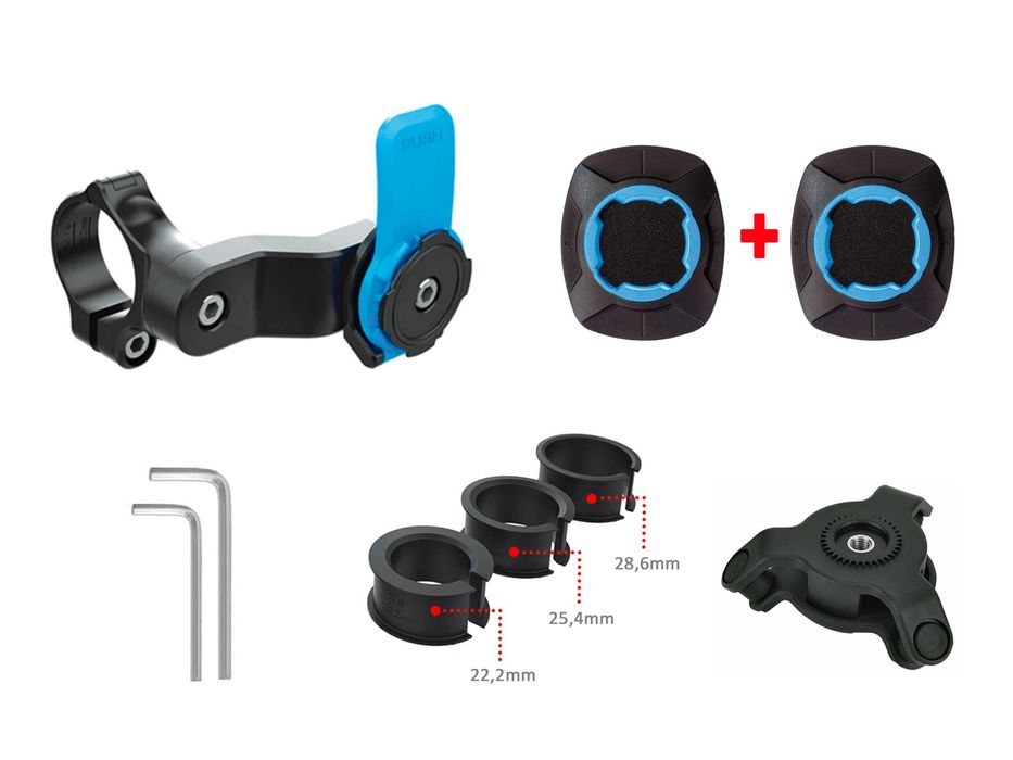 Suporte telemóvel género Quad Lock com amortecedor para moto/bicicleta