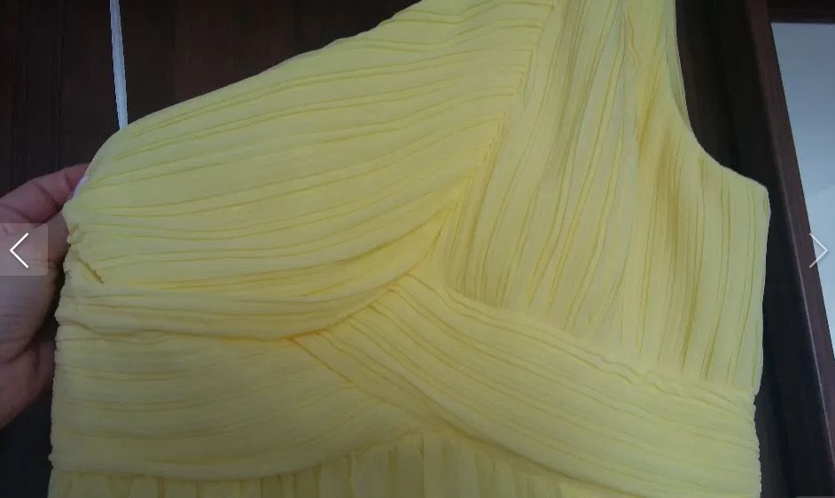 Sukienka Vila, rozmiar 40 żółta, cytrynową, na jedno ramię