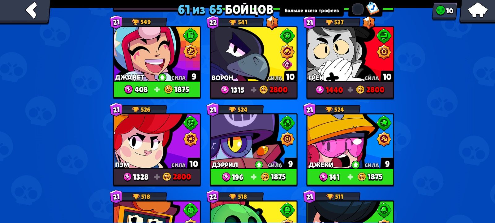 Продам акаунт в brawl недорого