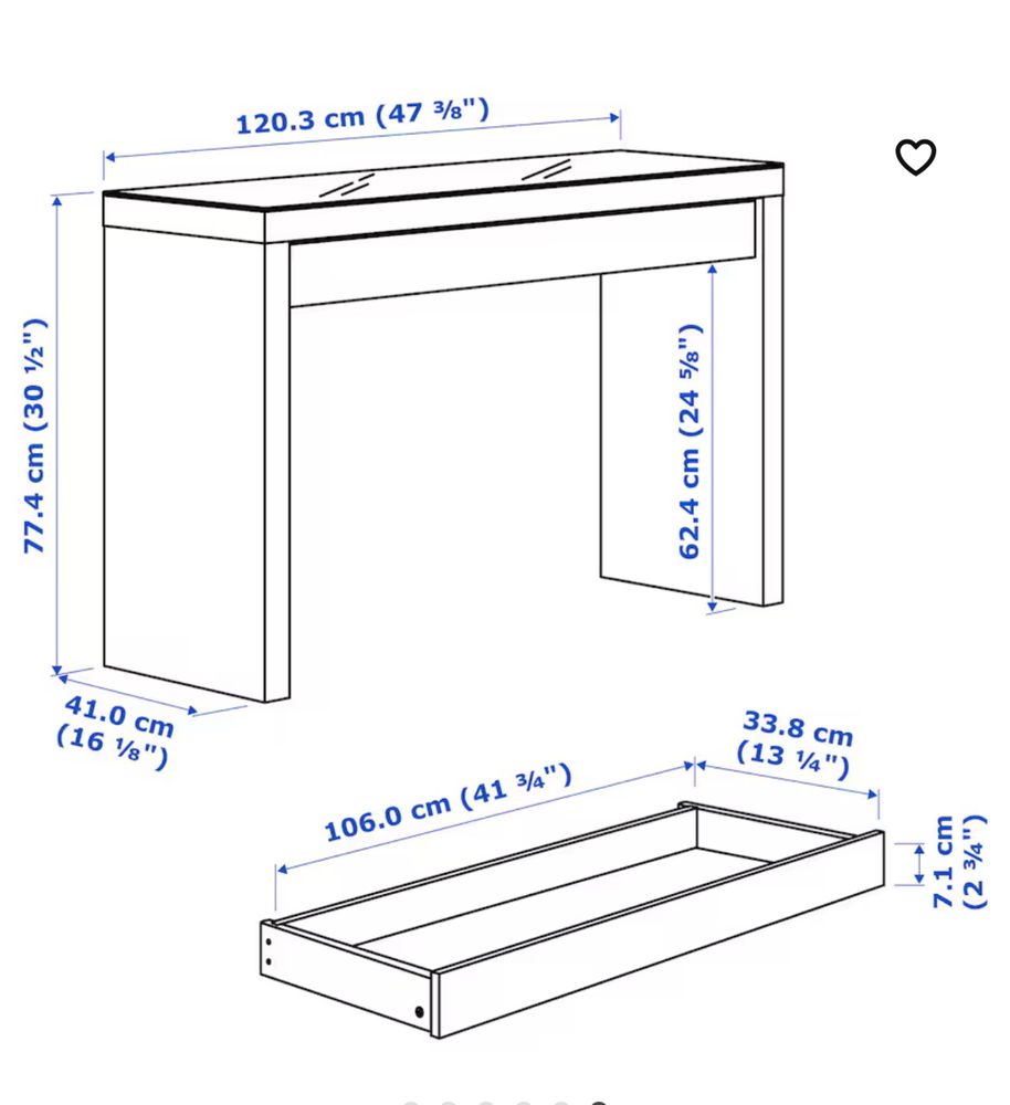 Vendo toucador/ mesa de maquilahagem Ikea como nova