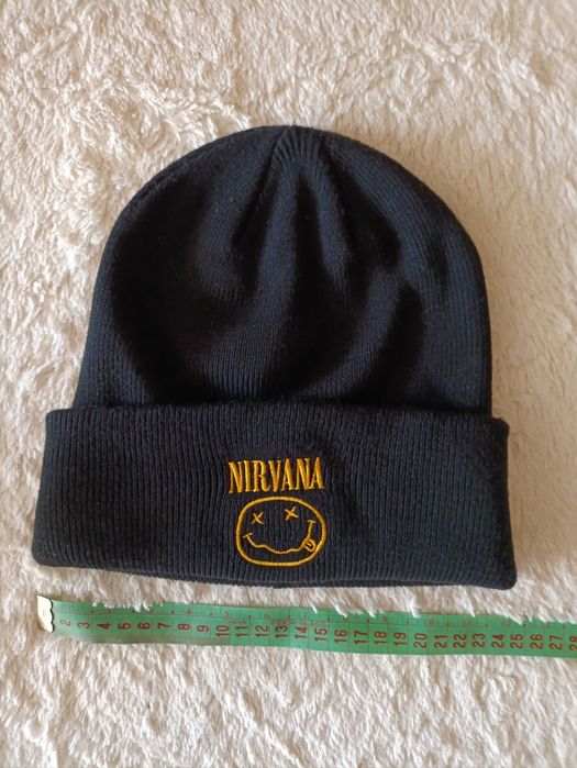 Czapka z żółtym logo Nirvana haftowana Rozmiar uniwersalny