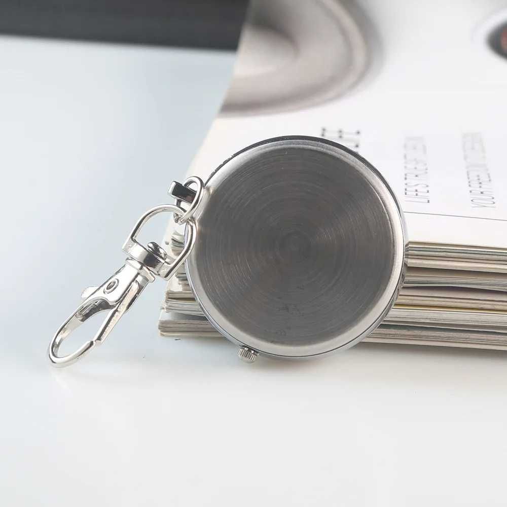Zegarek Brelok Quartz Analogowy Czarny z Zapinką - Zawieszka Dekoracja