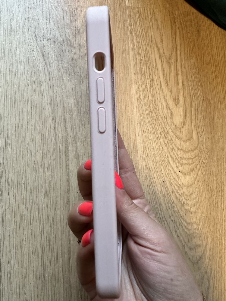 Etui blady róż Iphone 13 pro/ 14 pro + GRATIS przezroczyste spingen