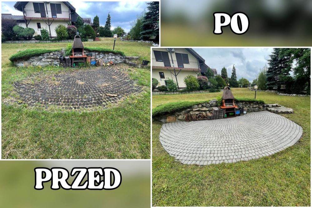 Usługi ogrodnicze, koszenie trawy, mycie kostki brukowej i elewacji