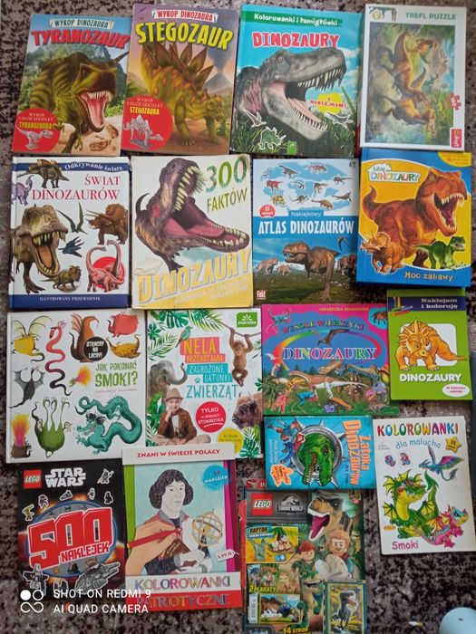 Mega paka. Książki, Dinozaury, kolorowanki . Mega zestaw dla fan