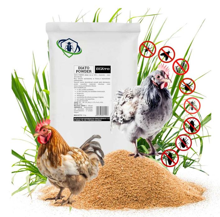 Diatomit ziemia okrzemkowa na ptaszyńca u kur 10kg