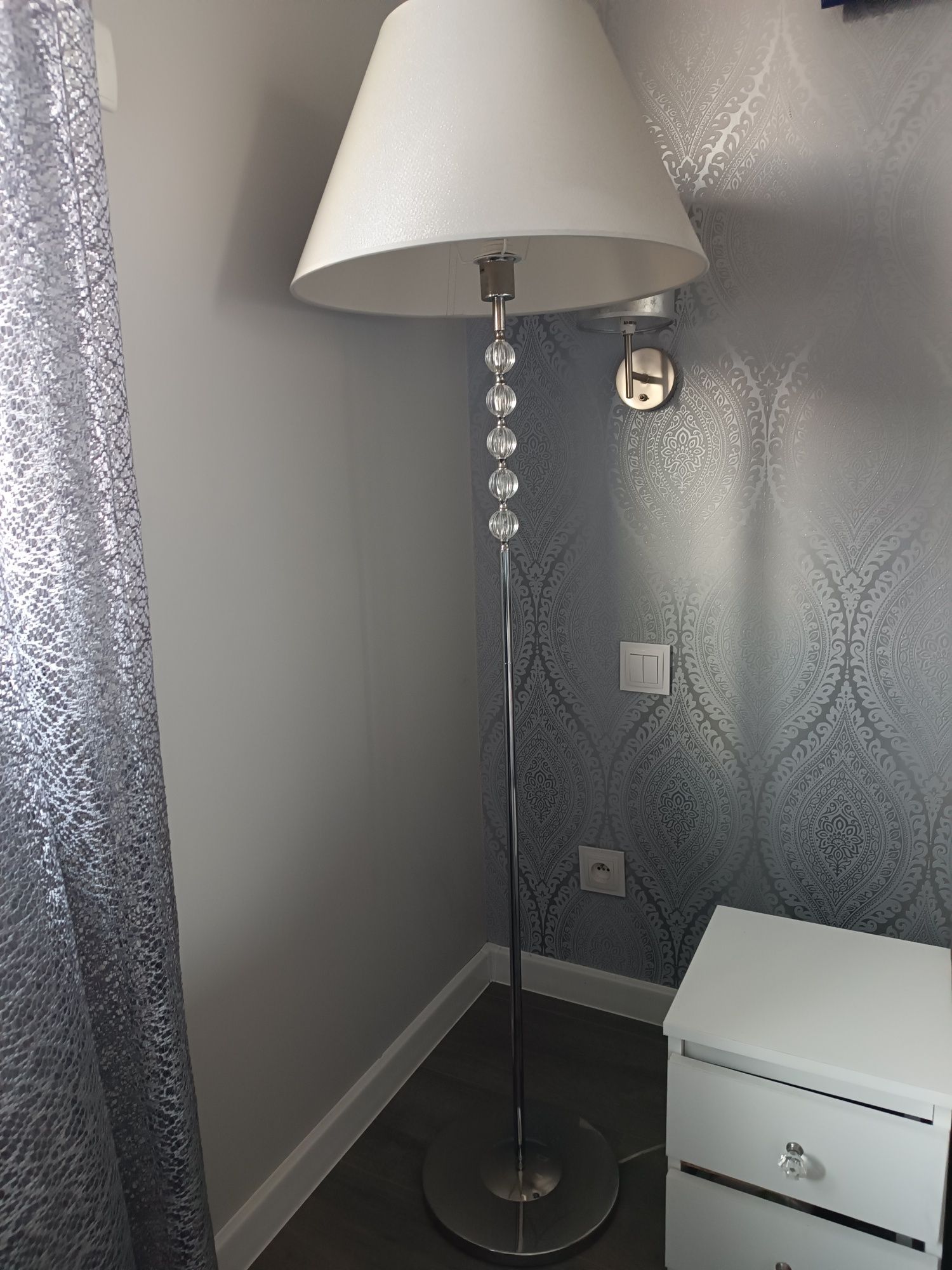 Piękna lampa stojąca Glamour kryształy