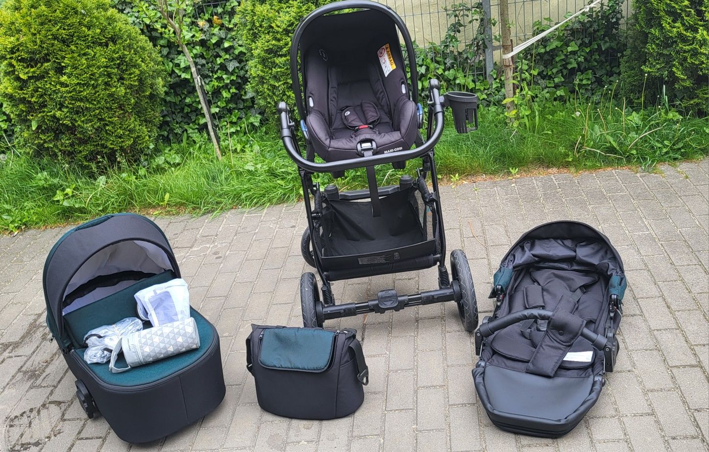 Wózek spacerowy gondola Milu Risso fotelik nosidełko Maxi Cosi +Gratis