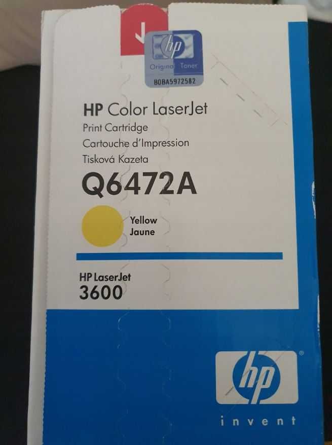 nowy fabrycznie zapakowany żółty toner HP LASERJET Q6472A 502A YELLOW